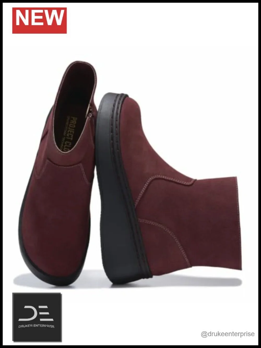 Genuine Leather Platform Ankle Boots Women's Combat Boots Chunky Heel Zip